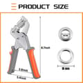 Miniatyrbild 2 av 5: Lollanda Magnetisk hålslag och öljettsats – 100 st 10,5 mm öljetter, verktyg för reklamduk, presenning, PVC