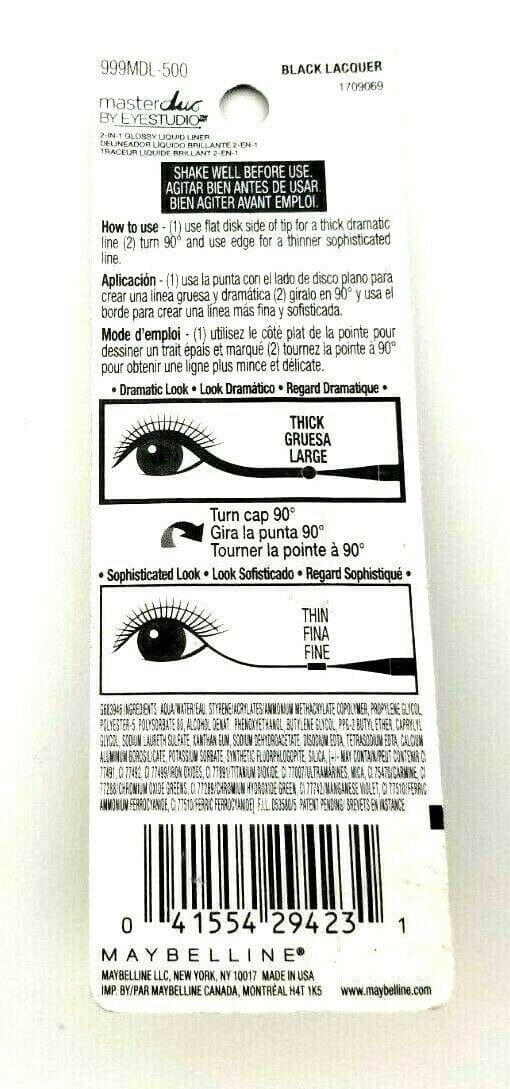Maybelline Master Duo 2-in-1 Liquid Eyeliner Thin/Thick-Black