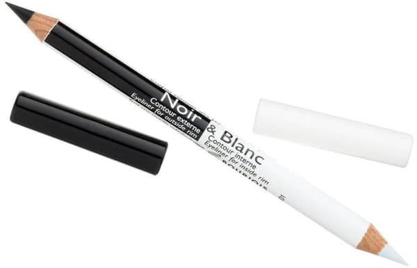 Saffron 2 in 1-Black and White Soft KOHL Eyeliner Pencil