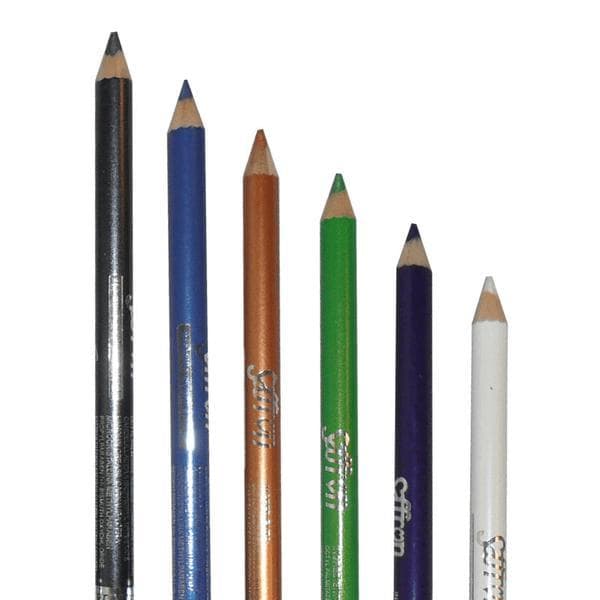 Saffron Metallic Waterproof Eyeliner-Metallic Grey-Black