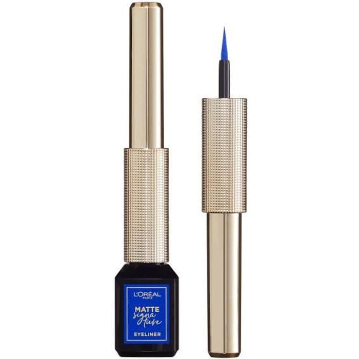 L'Oréal Paris - Matt Long-Wear Eyeliner Brush - Matt Signatur - Färg: Blå - 3 ml