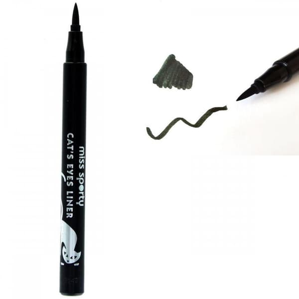 Miss Sporty Cat's Eyes FELT TIP Line-Miaowww Green/Moss Green