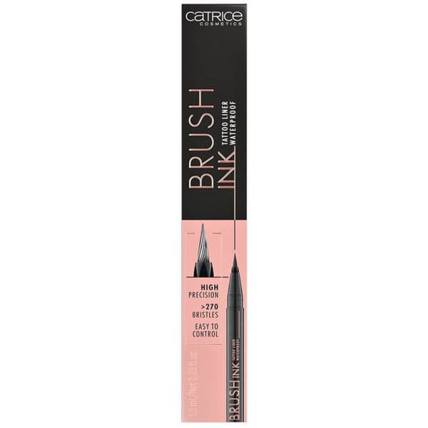 Brush Ink Tattoo Liner Vattenfast woodporny eyeliner w pisaku 010 Svart 1ml