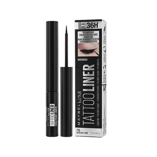 Ögonpenna - MAYBELLINE NEW YORK - Tattoo Liner Liquid 710 Black - Vattentät - Långvarig - Tatueringseffekt