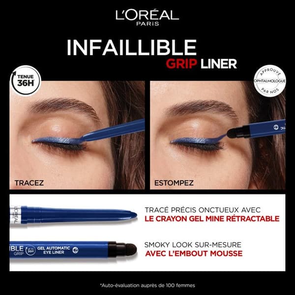 L'Oréal Paris Infallible Grip Liner Gel Automatisk blå Jersey