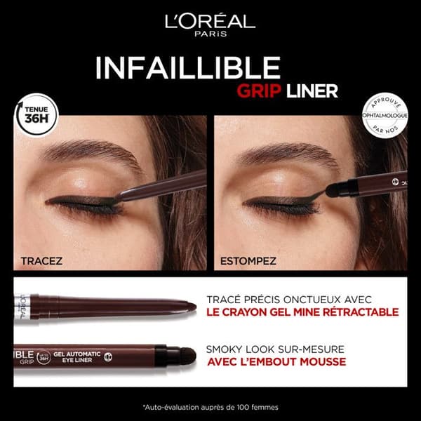 L'Oréal Paris Infallible Grip Liner Gel Automatisk brun denim