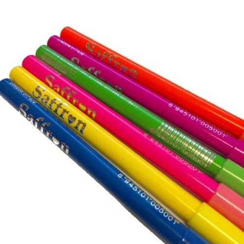 Saffron Bright Fluorescent NEON 2 in 1 Eyeliner & Lip Liner Pencil-Neon Pink