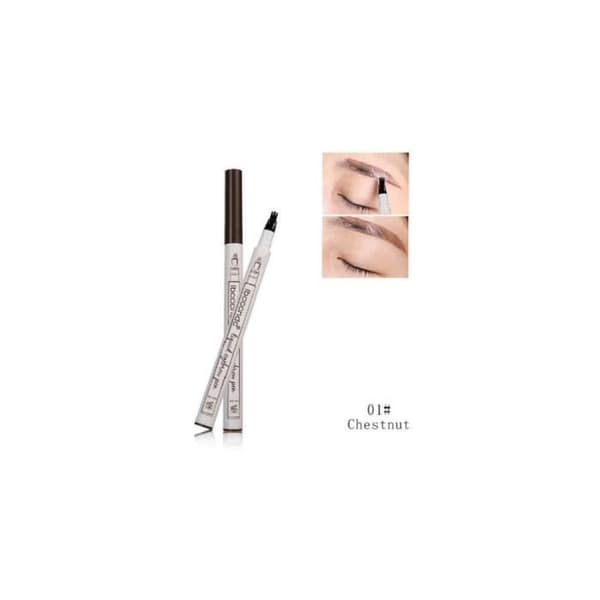 Microblading Eyebrow Pen Tattoo Eyebrow Pencil Långvarig vattentät gaffelspets Fin skiss Tattoo Eyebrow Penna (#1 Chestnut)