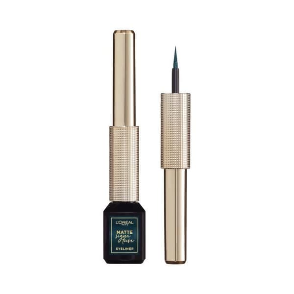 L'OREAL PARIS Matt Signatur Långvarig Matt Borste Eyeliner - Smaragdgrön - 3 ml