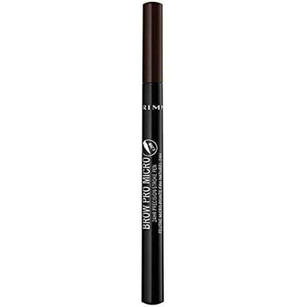 Rimmel ögonbrynspenna - Micro tip filtspets - 24H naturlig finish - Mörkbrun