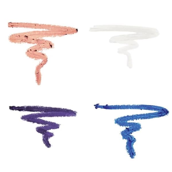 Eyeliner Gel - Makeup Revolution - Paket med 4 - Nude Ivory, Vit, Lila, Blå - Vegansk - Långvarig hållbarhet