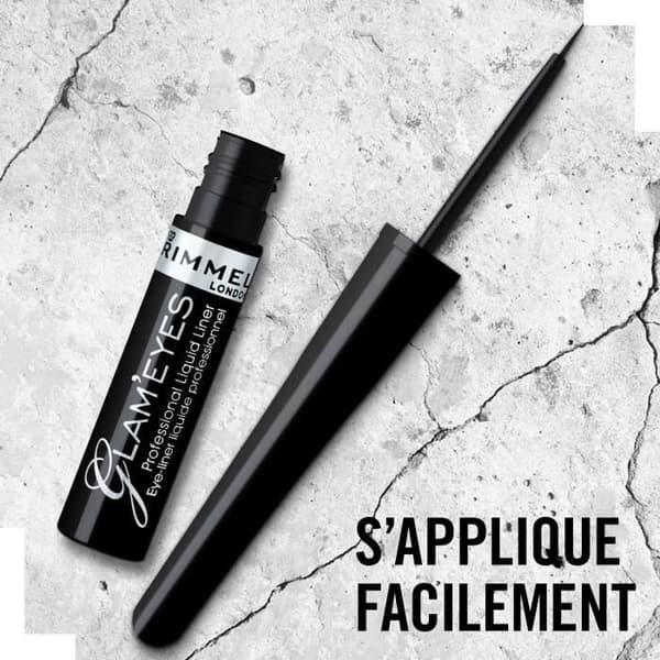 RIMMEL Glam'Eyes Liquid Eyeliner - 001 Black Glamour