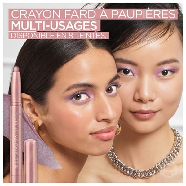 Ögonskugga - L'Oréal Paris - Shadow Stick T120 - Lila - Flera användningsområden - Långvarig hållbarhet 20h