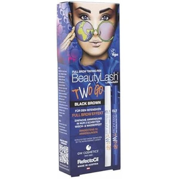 Ögonfransfärgning - RefectoCil - BeautyLash Two Go Black Brown - Långvarig nyans - Svartbrun