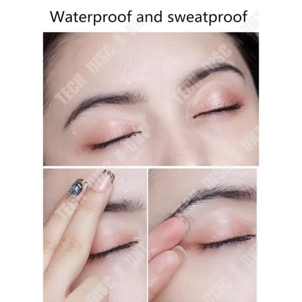TD® Black Eye and Lip Pencil med ögonbrynsborste - Kosmetisk ögonmakeup - Intensiv svart