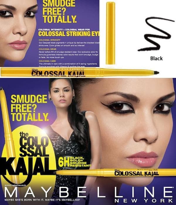 Maybelline Colossal Kajal Vitamin E Smudgefree Eyeliner - Black