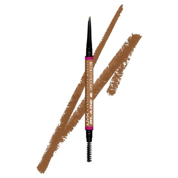 NYX Professionell Makeup Blade & Shade, dubbeländad brynpenna, hållbarhet upp till 16 timmar, Ash Blonde