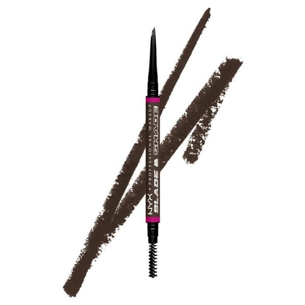 NYX Professional Makeup Blade &amp; Shade, dubbel-ända ögonbrynspenna, hållbarhet upp till 16 timmar, Espresso