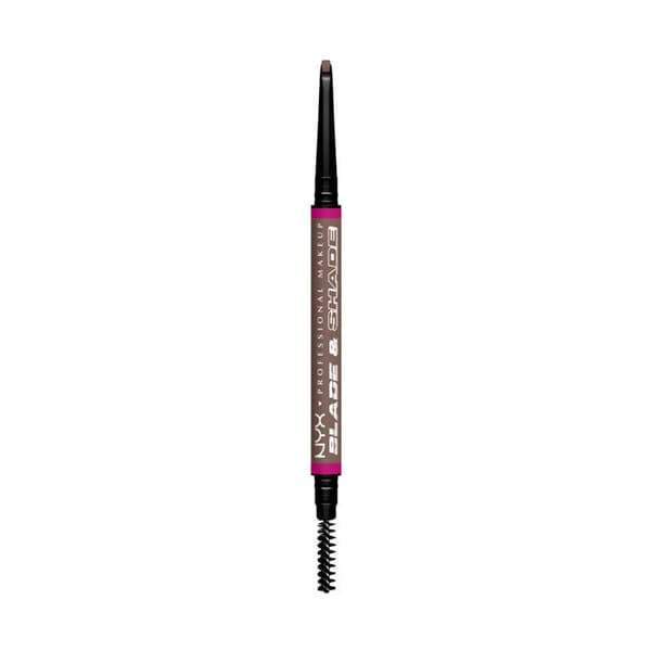 NYX Professional Makeup Blade & Shade, dubbeländad ögonbrynspenna, hållbarhet upp till 16 timmar, Cool Ash Brown