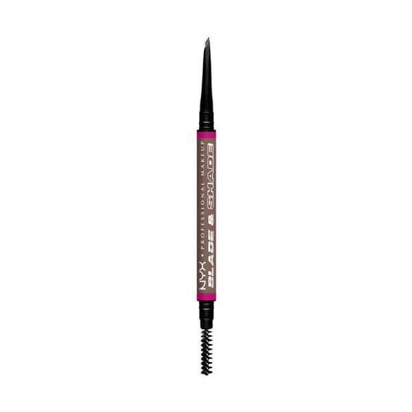 NYX Professional Makeup Blade & Shade, dubbeländad ögonbrynspenna, hållbarhet upp till 16 timmar, Cool Ash Brown