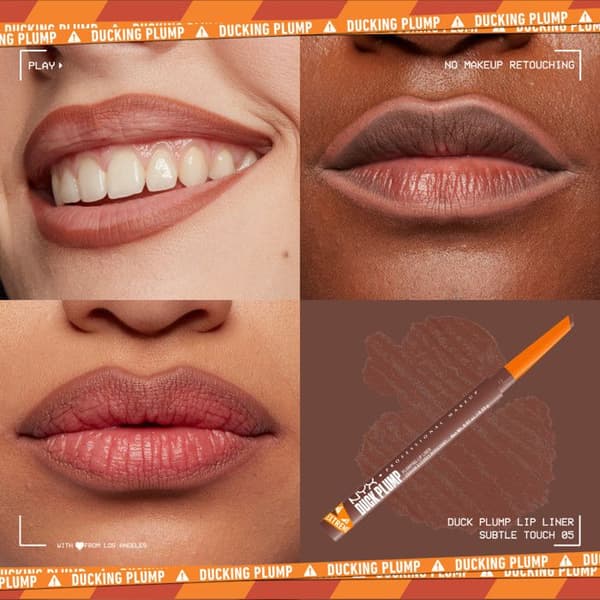 NYX Professional Makeup Duck Plump Plumping Lip Liner, läpppenna, upp till 10 timmars hållbarhet, matt finish, Subtle Touch