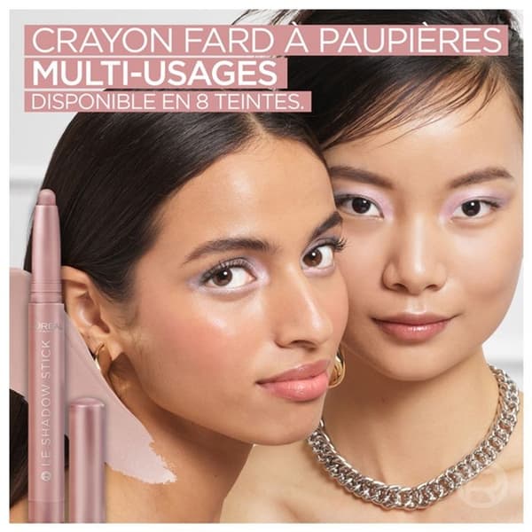 Ögonskugga - L'Oréal Paris - Shadow Stick T245 - Rosa - Mångsidig - Långvarig 20h