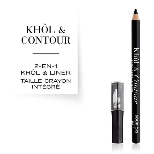 BOURJOIS Khôl & Contour Pencil - Pennvässare - Black-Issime
