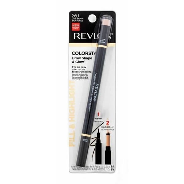 Revlon 0,83g Colorstay Brow Shape &amp; Glow, 260 Brun Foncé, Crayon för ögonbryn