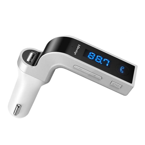 FM-sändare med Bluetooth Anslutning 4-in-1, Silver