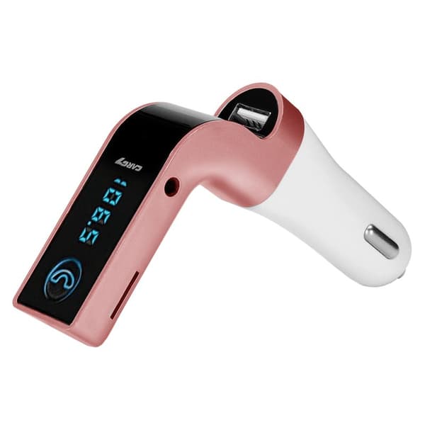 FM-sändare med Bluetooth Anslutning 4-in-1, Rosa