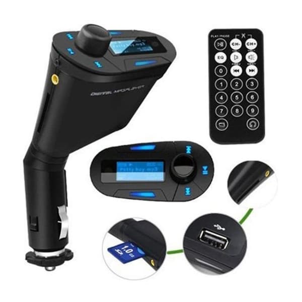FM-sender / MP3 med USB & Svarefunksjon - SD-Kort - Til Bil