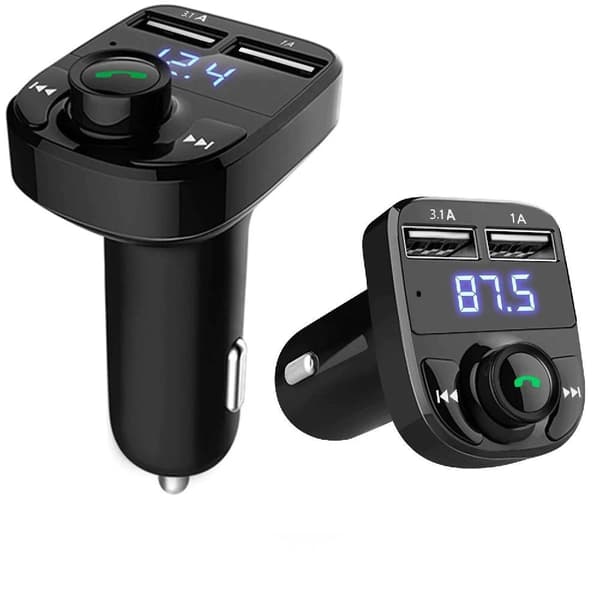 Bluetooth FM-lähetin & Autolaturi - USB-laturi