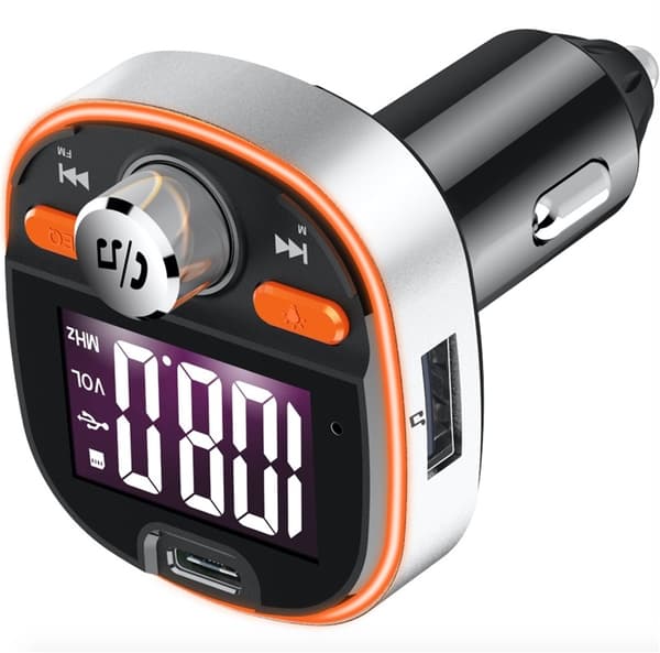 FM-sender med Bluetooth-handsfree, USB og stemningsfull belysning