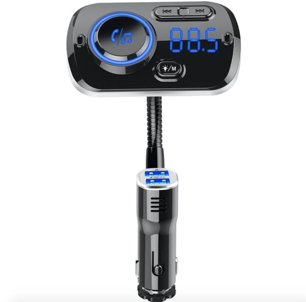 FM-sender med Bluetooth-håndfri med stemningsfuld belysning