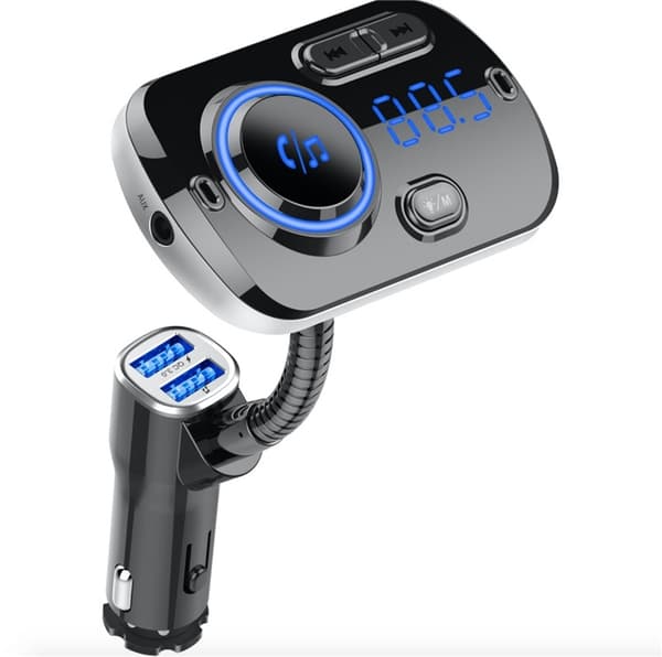 FM-sender med Bluetooth-håndfri med stemningsfuld belysning