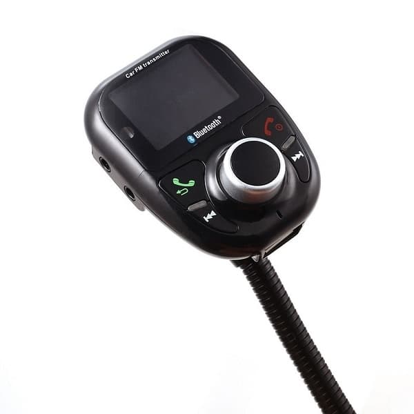 FM-sender med Bluetooth handsfree og billader, Svart