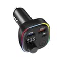 Miniatyrbild 2 av 4: Bluetooth FM-sändare med USB QC 3.0 och USB-C billaddare 18W C2 Svart