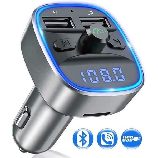 BIL FM-SÄNDARE Bluetooth FM-sändare Bilsats trådlös FM-sändare Radioadapter MP3-spelare med handsamtal