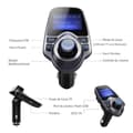 Miniatyrbild 2 av 4: HY30812-Bil Bluetooth MP3-spelare FM-sändare Handsfree-samtal, Dubbel USB-laddning, Micro SD-TF för iPhone 8 7 Plus 6,