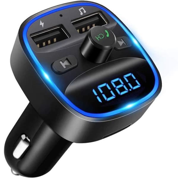 Bluetooth FM-sändare, Bluetooth MP3-spelare Trådlös radioadaptersats FM-sändare Billaddare, handsfreesamtal
