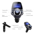 Miniatyrbild 2 av 4: Bil Bluetooth MP3-spelare FM-sändare Handsfree-samtal, Dubbel USB-laddning, Micro SD-TF för iPhone 8 7 Plus 6,