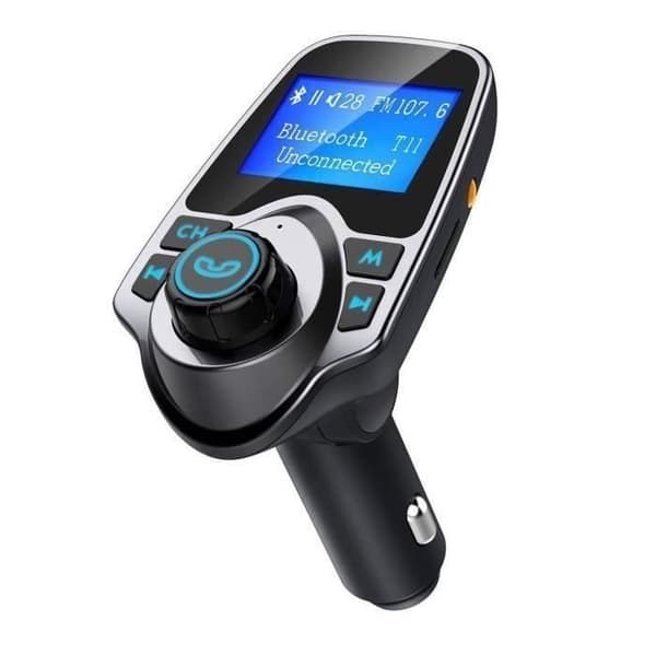 Bil Bluetooth MP3-spelare FM-sändare Handsfree-samtal, Dubbel USB-laddning, Micro SD-TF för iPhone 8 7 Plus 6, Samsung