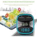 Miniatyrbild 2 av 4: T25 Bluetooth FM-sändare, Bil mp3-spelare, Support Handsfree Call TF-kort Dubbla USB-portar