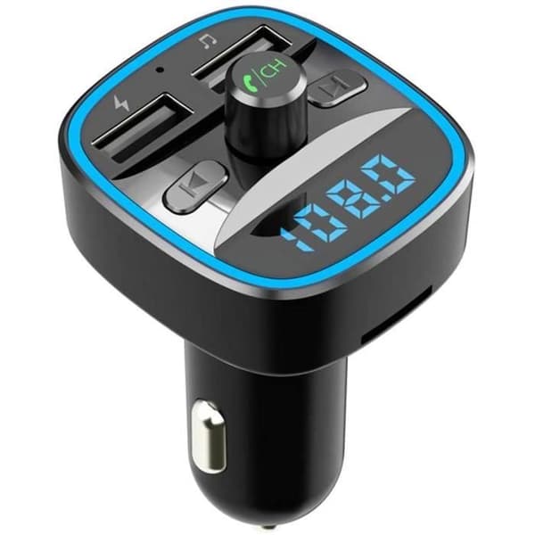 T25 Bluetooth FM-sändare, Bil mp3-spelare, Support Handsfree Call TF-kort Dubbla USB-portar