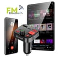 Miniatyrbild 3 av 4: Bluetooth FM-sändare - MUVIT - Cigarettändare - USB 3.0 och USB-C-port - Integrerad mikrofon - Handsfree