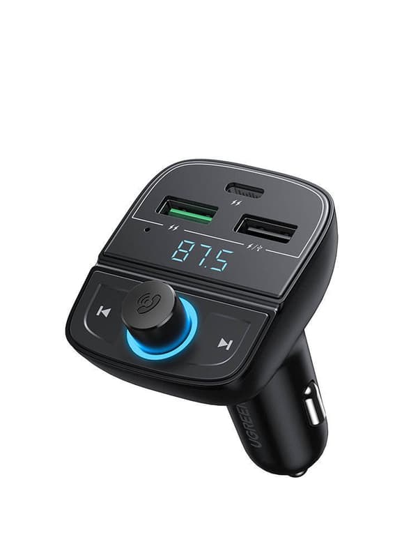 MODULATOR AUTO FM Ugreen, "CD229" BT5.0, 2 x USB 5V/3A si 1xUSB Type-C 5V/3A,frecv FM: 87,5-108.0MHZ, MP3/WAV/FLAC/APE/WMA,answer/reject/hang up/redia