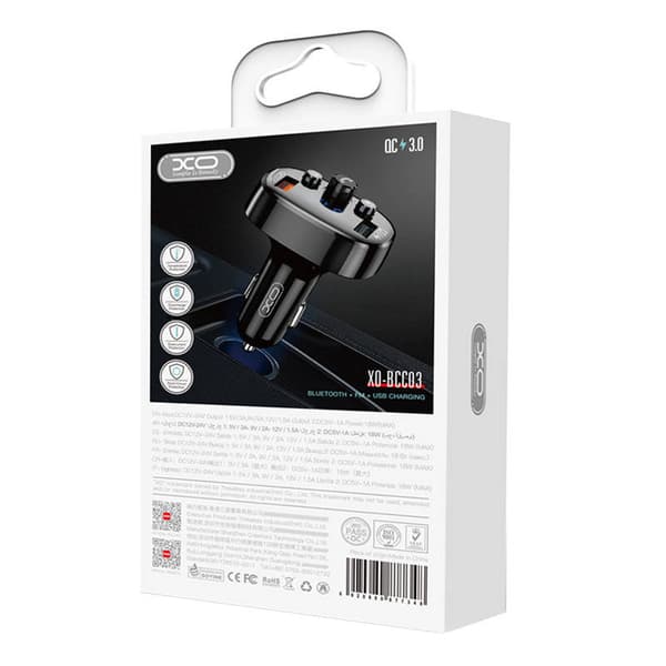 XO BCC03 Transmiter FM Bluetooth MP3 car charger 18W