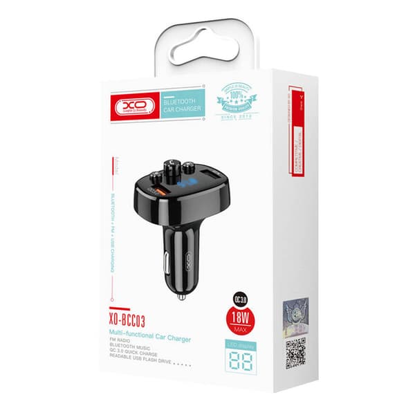 XO BCC03 Transmiter FM Bluetooth MP3 car charger 18W
