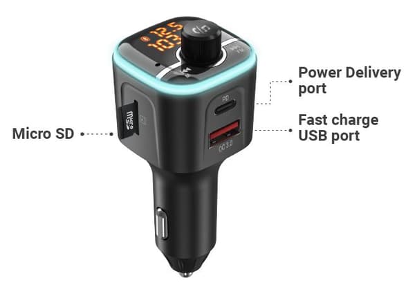 Navitel | BHF04 MAX | No | N/A W | No | FM-transmitter with Bluetooth