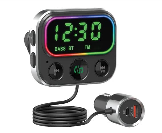 NAVITEL BHF06 PRO BT Hands Free FM transmitter with USB-C PD charger "BHF06" (timbru verde 0.18 lei)